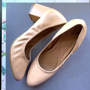 Nude Susina Block Heel Pumps